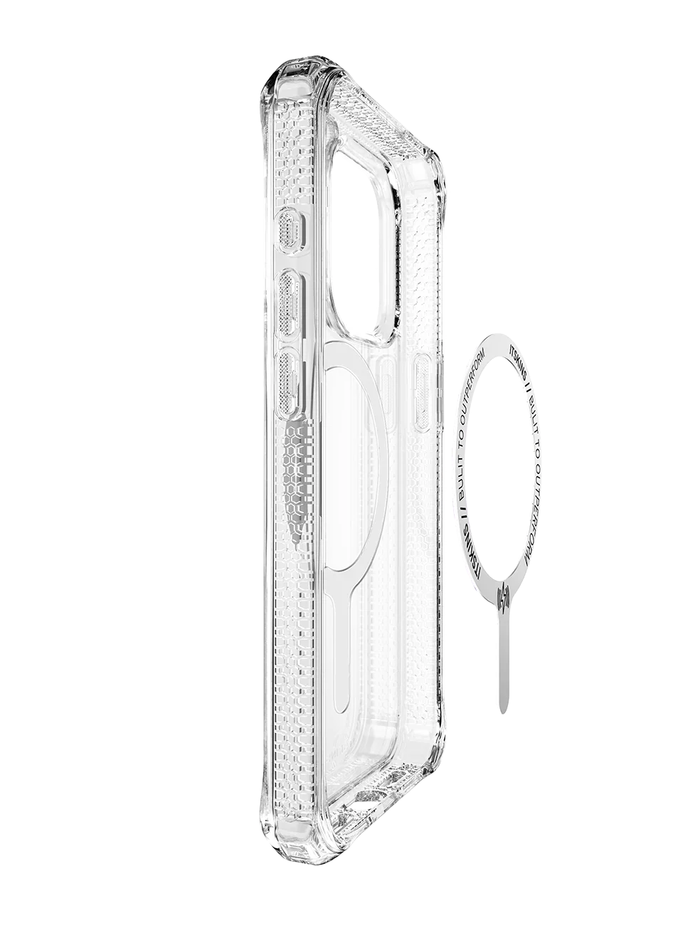 Itskins Hybrid Clear iPhone 15 Pro Magsafe Case - Transparent - Tashqila Itskins Hybrid Clear iPhone 15 Pro Magsafe Case - Transparent - Tashqila